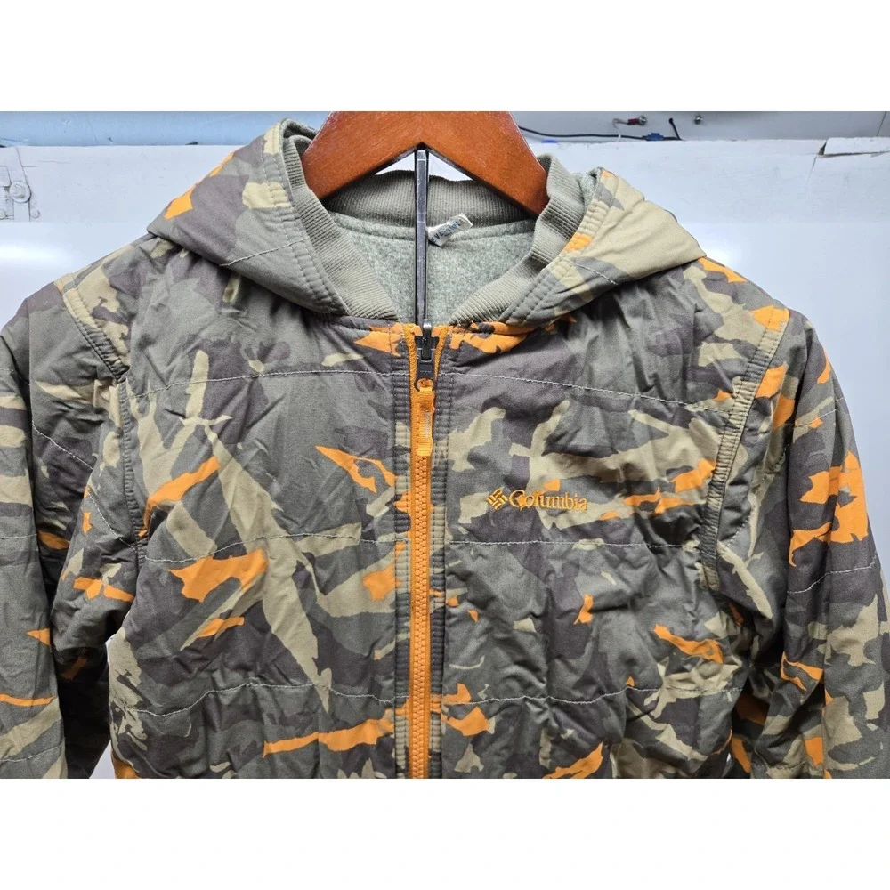 Columbia Reversible Jacket, Youth Boys XL , Camo/Gray